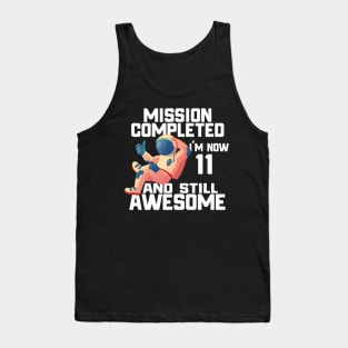 11th birthday astronaut 11 years old outer space birthday Tank Top